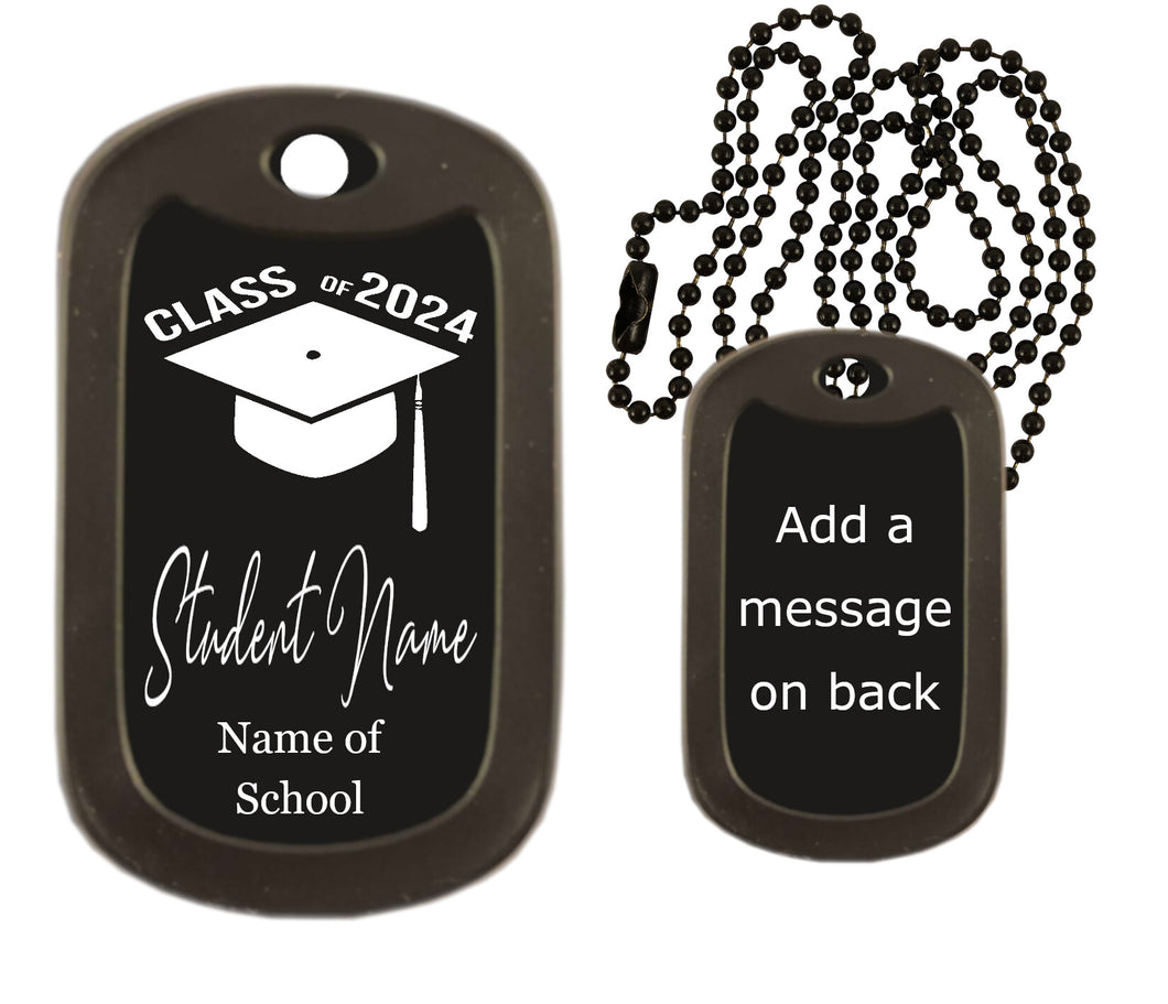 Class of 2024 Dog Tag Necklace