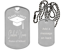 Load image into Gallery viewer, Class of 2024 Dog Tag Necklace