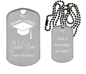 Class of 2024 Dog Tag Necklace