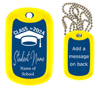 Load image into Gallery viewer, Class of 2024 Dog Tag Necklace