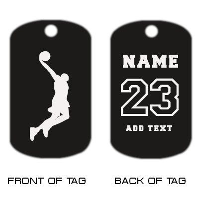 Hat Shark Basketball Sports Athletic Player Custom - Military Dog Tag,  Luggage Tag Metal Chain Necklace (Barrett #9)