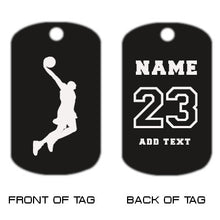 Load image into Gallery viewer, Basketball Dog Tag Necklace