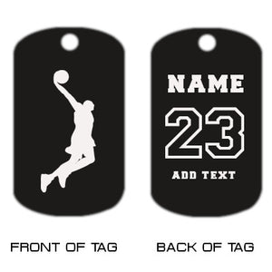 Basketball Dog Tag Necklace