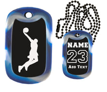 Load image into Gallery viewer, Basketball Dog Tag Necklace