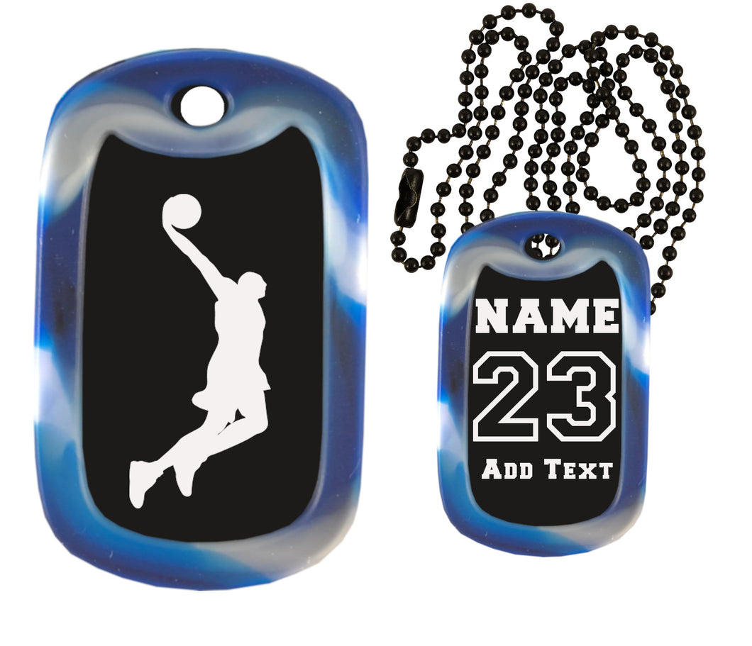 Basketball Dog Tag Necklace