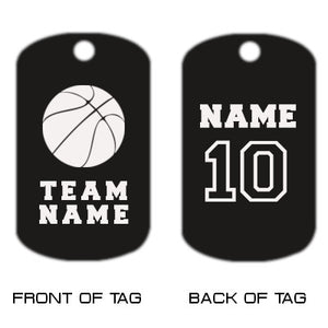 Basketball Dog Tag Necklace