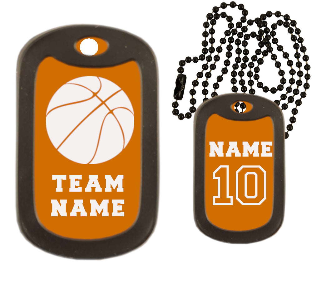 Basketball Dog Tag Necklace