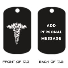 Load image into Gallery viewer, Caduceus Dog Tag Necklace
