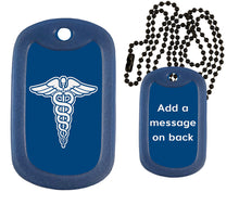 Load image into Gallery viewer, Caduceus Dog Tag Necklace