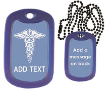 Load image into Gallery viewer, Caduceus Dog Tag Necklace