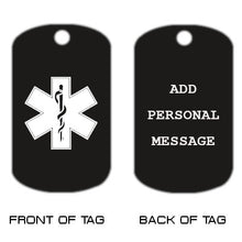 Load image into Gallery viewer, EMT EMS Paramedic Dog Tag Necklace