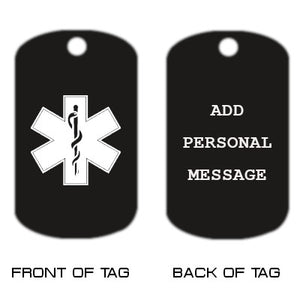 EMT EMS Paramedic Dog Tag Necklace