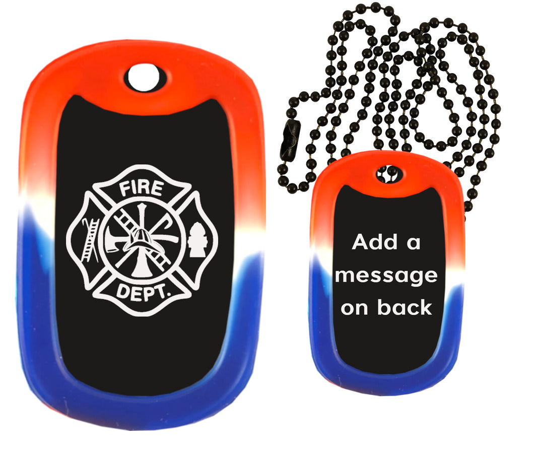 Firefighter Dog Tag Necklace