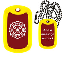 Load image into Gallery viewer, Firefighter Dog Tag Necklace