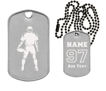 Load image into Gallery viewer, Football Dog Tag Necklace