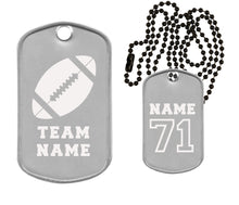 Load image into Gallery viewer, Football Dog Tag Necklace