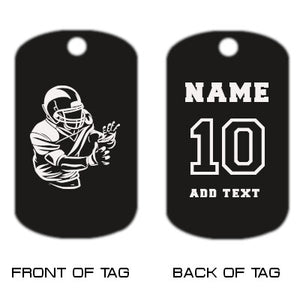 Football Dog Tag Necklace