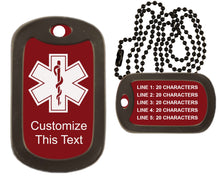 Load image into Gallery viewer, Medical Alert ID Dog Tag Necklace