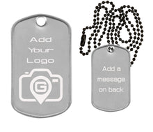 Load image into Gallery viewer, Insert Your Own Logo Dog Tag Necklace