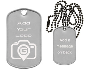 Insert Your Own Logo Dog Tag Necklace