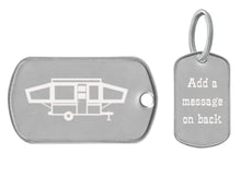 Load image into Gallery viewer, Pop Up Camper Dog Tag Key Chain