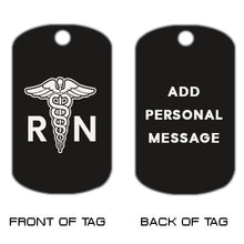 Load image into Gallery viewer, Nurse RN Dog Tag Necklace