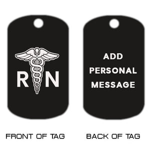 Nurse RN Dog Tag Necklace