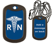 Load image into Gallery viewer, Nurse RN Dog Tag Necklace