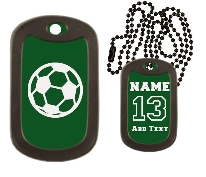 Soccer Dog Tag Necklace