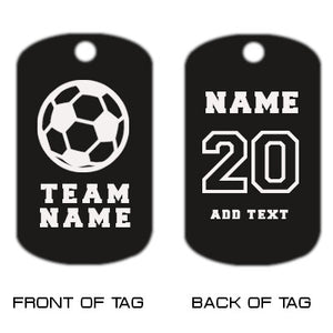 Soccer Dog Tag Necklace