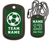 Load image into Gallery viewer, Soccer Dog Tag Necklace