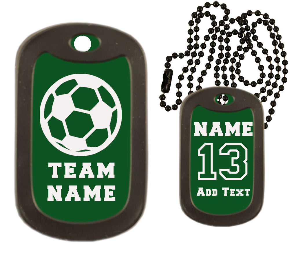 Soccer Dog Tag Necklace