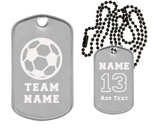 Load image into Gallery viewer, Soccer Dog Tag Necklace